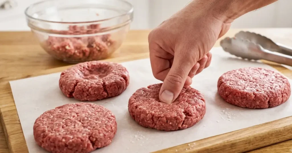 how to shape patties of hamburger