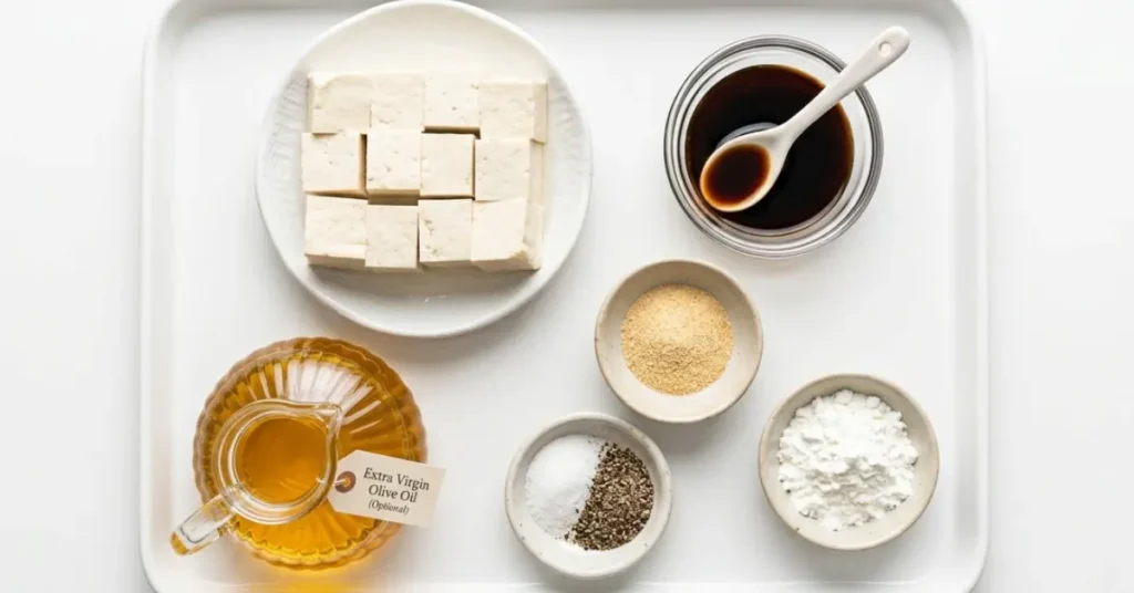 ingredients for air fryer tofu recipe