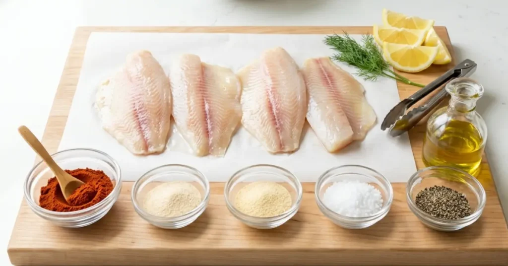ingredients of air fryer tilapia recipe