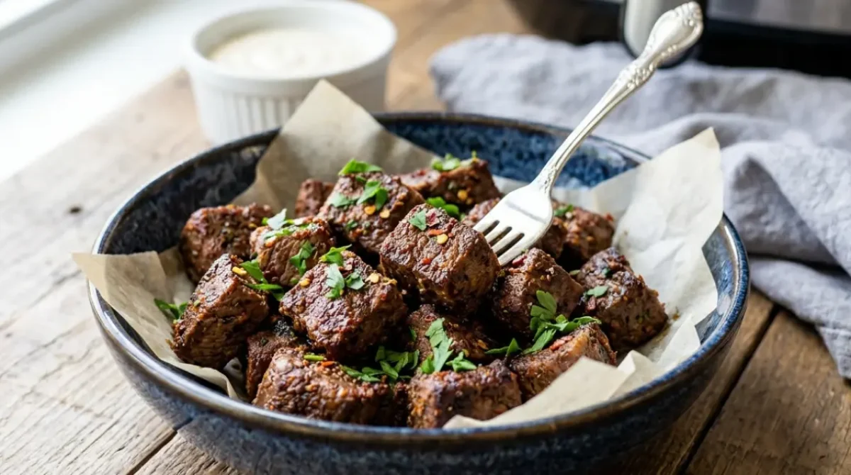 air fryer cajun steak bites